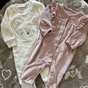 Pink and White Baby Onesies